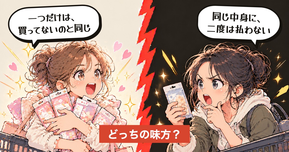 二択の設問:おまけ目当てで、同じものを何個も買う?