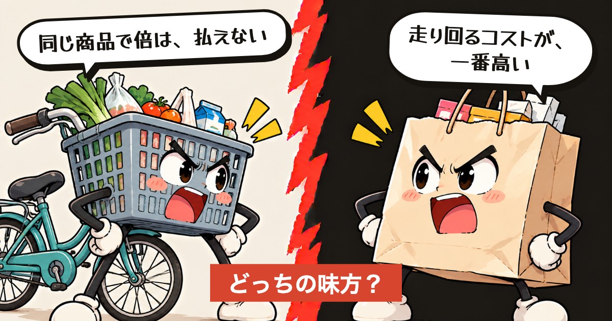 二択の設問:安いほうまで行く?近くで払う?