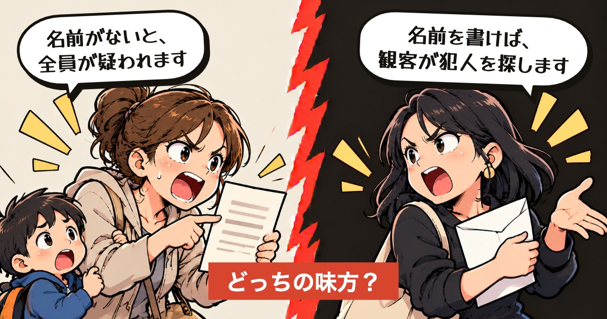 二択の設問：公式は、何があったか書くべきか